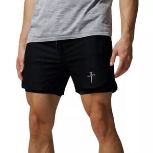 Three Nails men’s Pro-Tech 2.0 7" Liner Shorts in black size medium